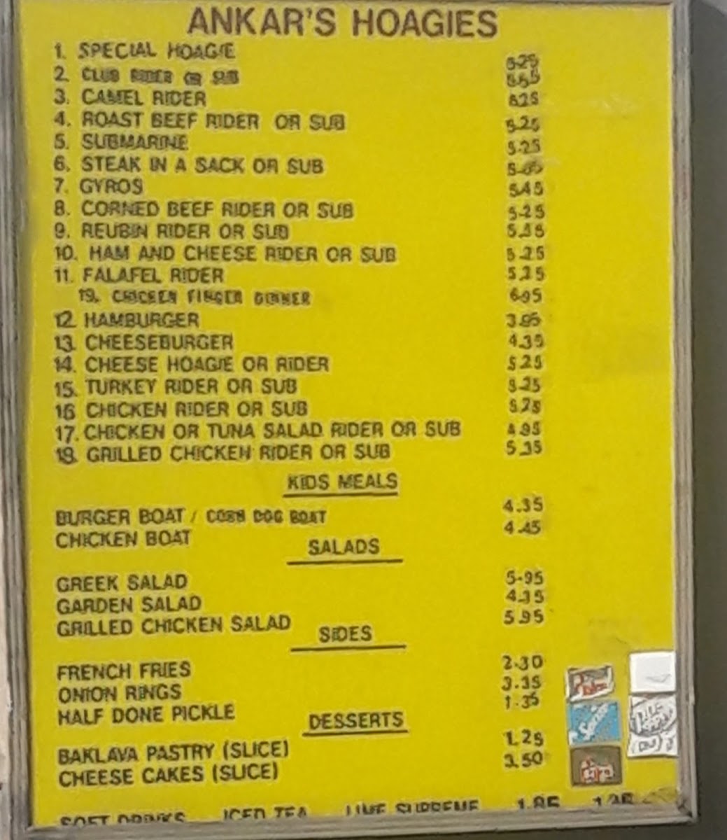 Ankar's Hoagies 58 Menu - Image 4